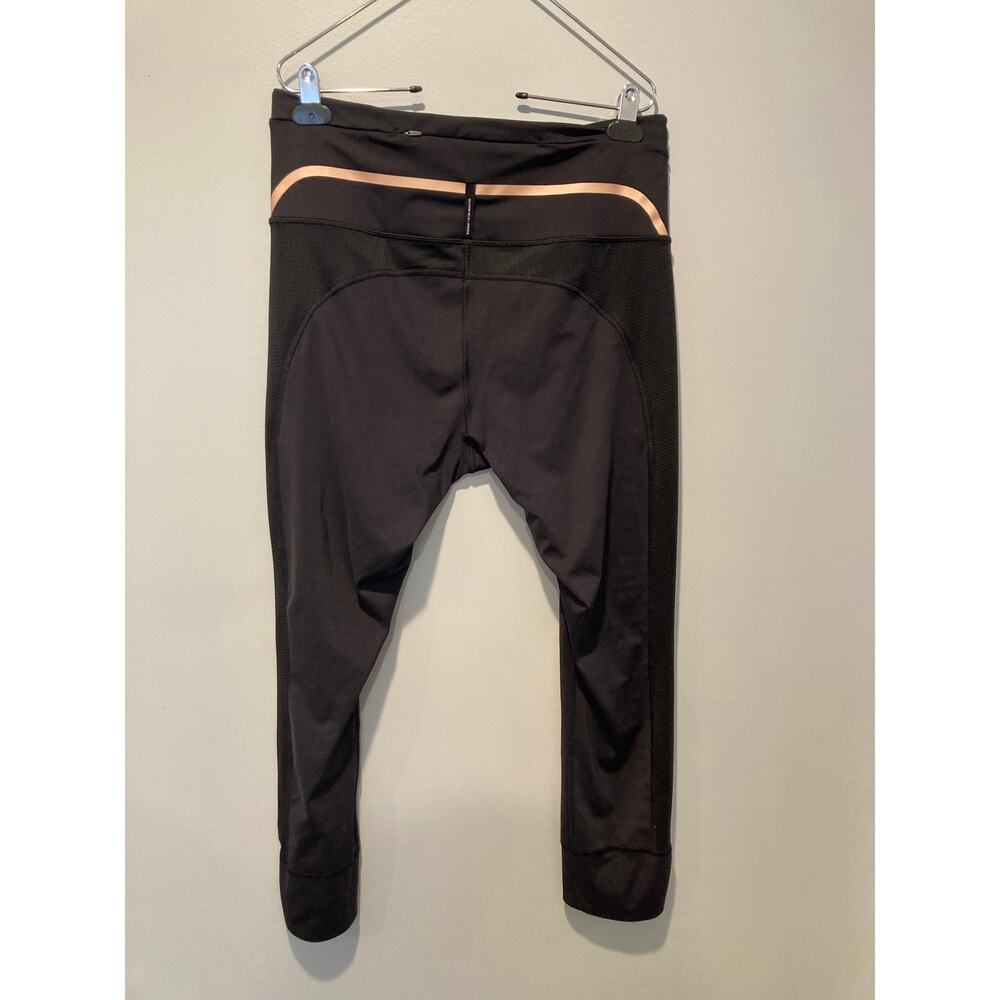 Allyson Felix Athleta Leggings 7/8 Sz 1X Zip Stash Pocket Zip Ankles Black